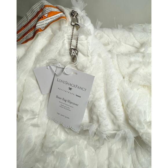 NWT Large LoveShackFancy Bow Bean Bag Chair Slipcover Only - Picture 8 of 11